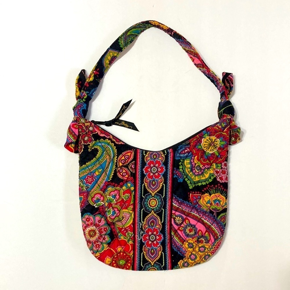 Vera Bradley Mini Crescent Tote In a bright Boho Floral.